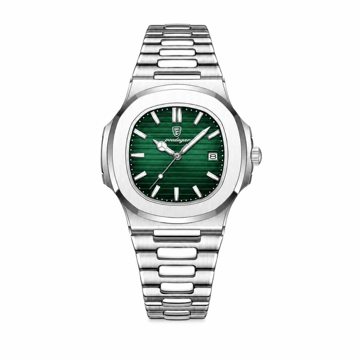 Poedagar 613 Luxury Quartz Watch – Silver Chain - Image 2